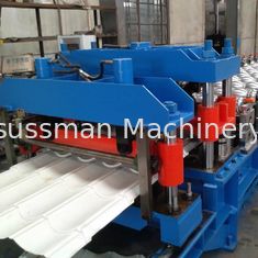 1.2 Inch Single Chain Drive Roofing Sheet Roll Forming Machine 16 Stations